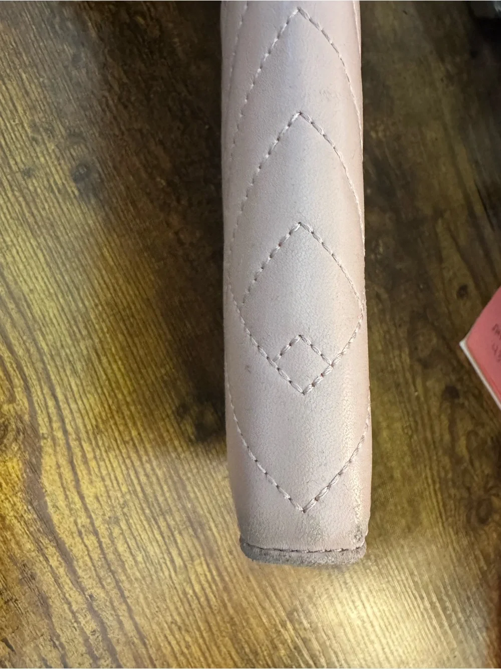 Tory Burch Soft Pink Quilted Zip Wallet